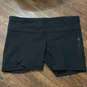 Lululemon black biker shorts. Size 10